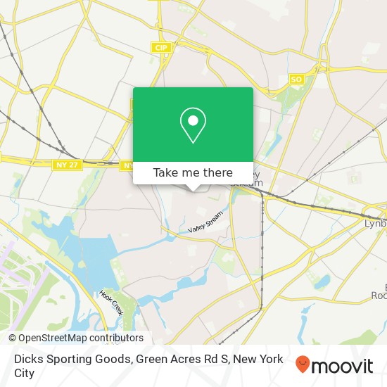 Mapa de Dicks Sporting Goods, Green Acres Rd S