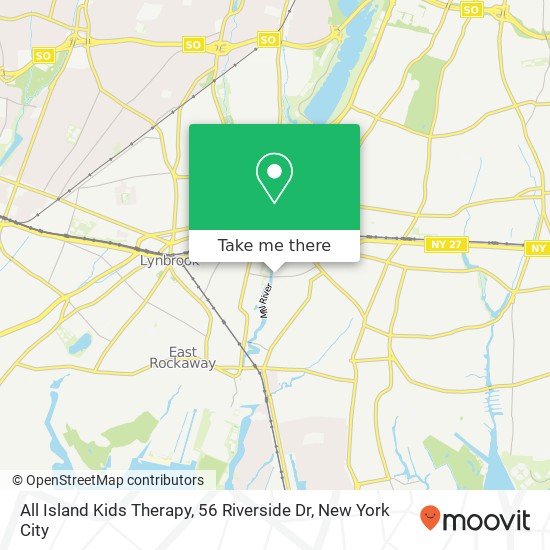 Mapa de All Island Kids Therapy, 56 Riverside Dr