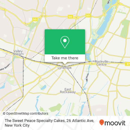 Mapa de The Sweet Peace Specialty Cakes, 26 Atlantic Ave