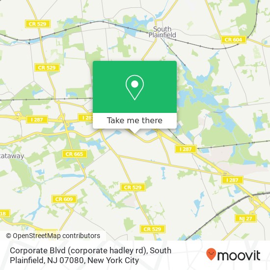 Corporate Blvd (corporate hadley rd), South Plainfield, NJ 07080 map