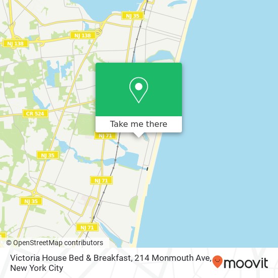 Victoria House Bed & Breakfast, 214 Monmouth Ave map