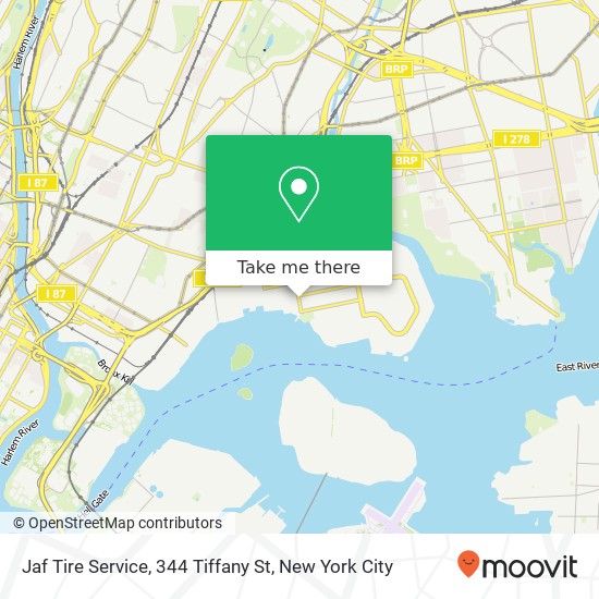 Mapa de Jaf Tire Service, 344 Tiffany St