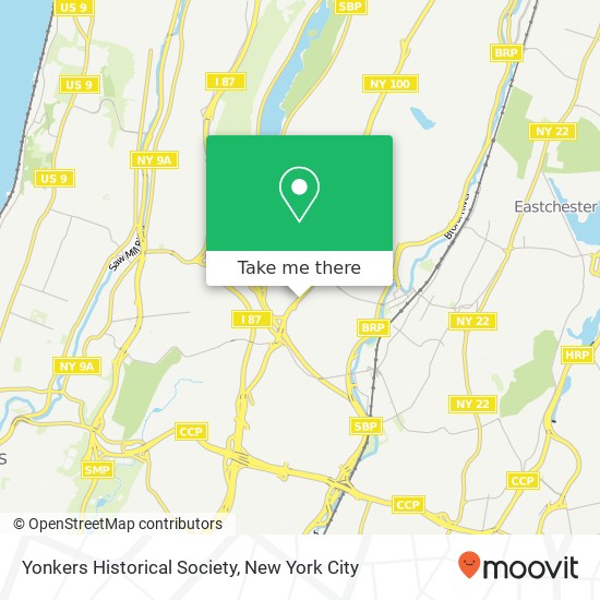 Mapa de Yonkers Historical Society