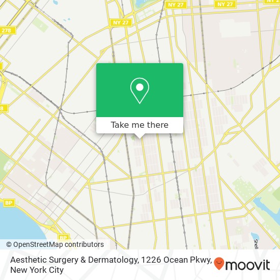 Mapa de Aesthetic Surgery & Dermatology, 1226 Ocean Pkwy