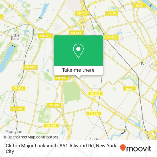 Clifton Major Locksmith, 851 Allwood Rd map