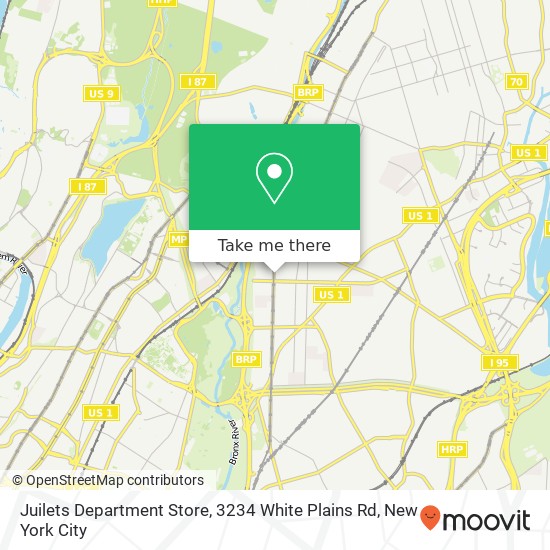 Mapa de Juilets Department Store, 3234 White Plains Rd