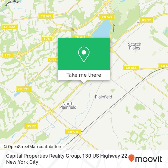 Mapa de Capital Properties Reality Group, 130 US Highway 22