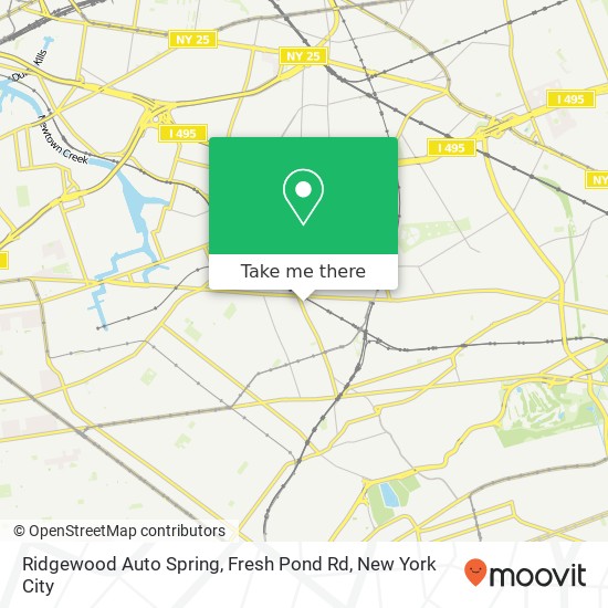 Ridgewood Auto Spring, Fresh Pond Rd map