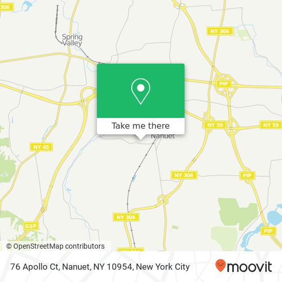Mapa de 76 Apollo Ct, Nanuet, NY 10954