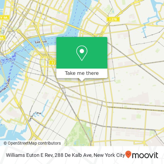 Mapa de Williams Euton E Rev, 288 De Kalb Ave