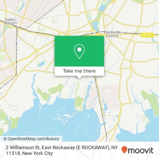 Mapa de 2 Williamson St, East Rockaway (E ROCKAWAY), NY 11518
