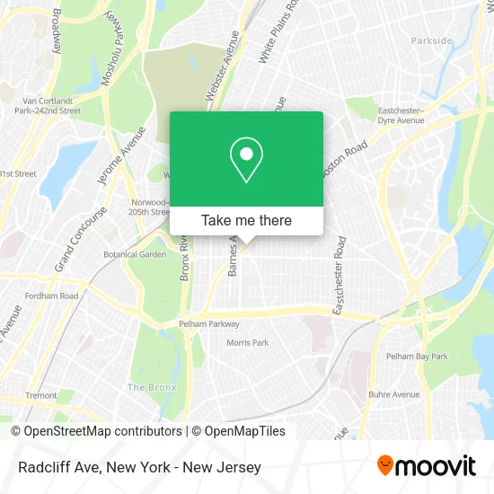 Radcliff Ave map