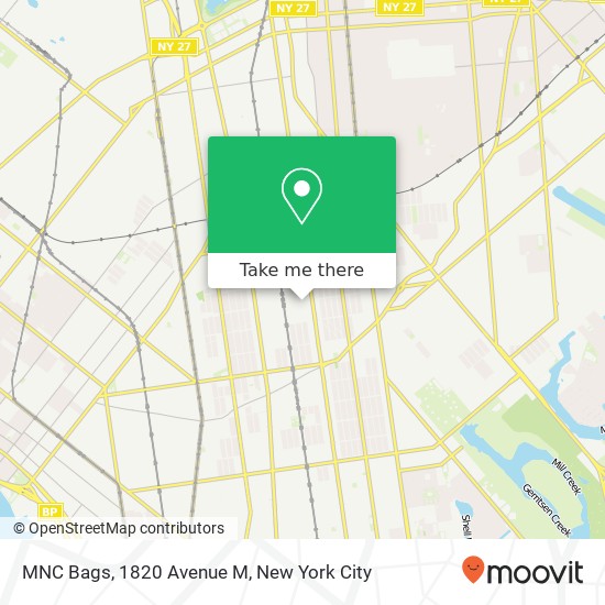 MNC Bags, 1820 Avenue M map