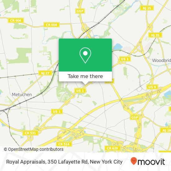 Royal Appraisals, 350 Lafayette Rd map