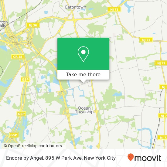 Mapa de Encore by Angel, 895 W Park Ave
