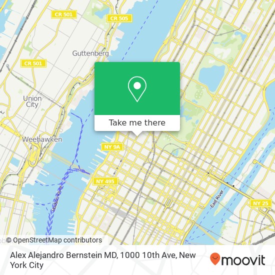 Alex Alejandro Bernstein MD, 1000 10th Ave map