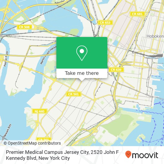 Premier Medical Campus Jersey City, 2520 John F Kennedy Blvd map