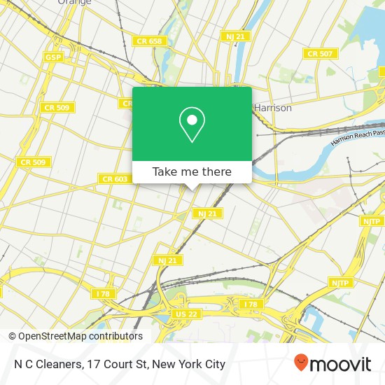Mapa de N C Cleaners, 17 Court St