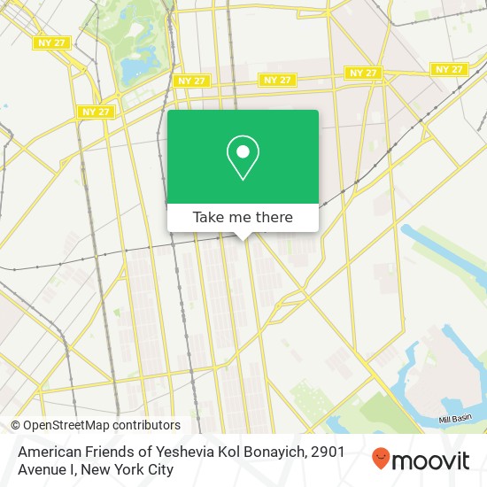 American Friends of Yeshevia Kol Bonayich, 2901 Avenue I map