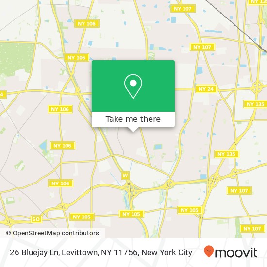 26 Bluejay Ln, Levittown, NY 11756 map