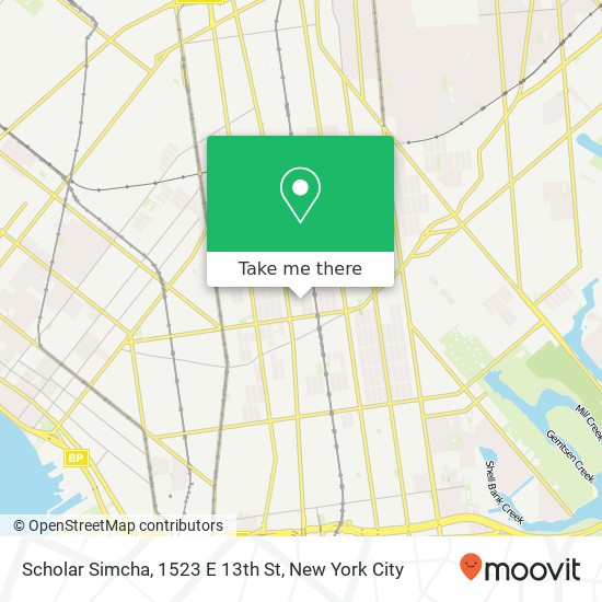 Mapa de Scholar Simcha, 1523 E 13th St