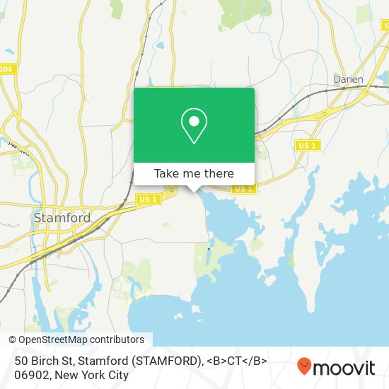 50 Birch St, Stamford (STAMFORD), <B>CT< / B> 06902 map