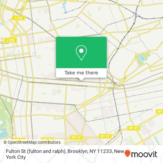 Mapa de Fulton St (fulton and ralph), Brooklyn, NY 11233