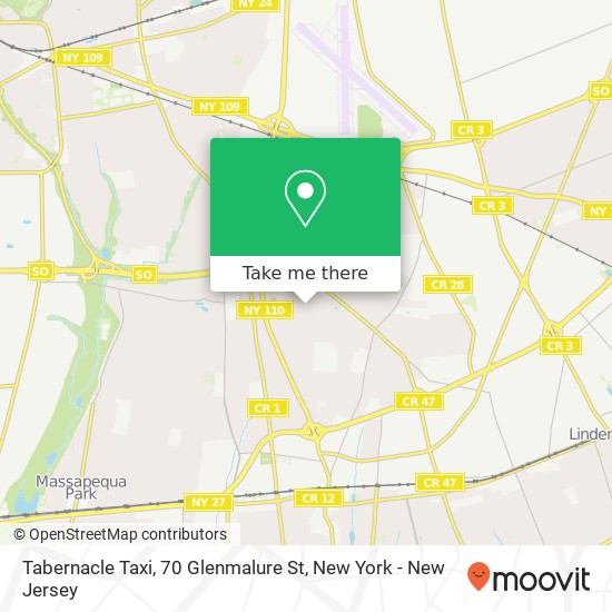 Mapa de Tabernacle Taxi, 70 Glenmalure St