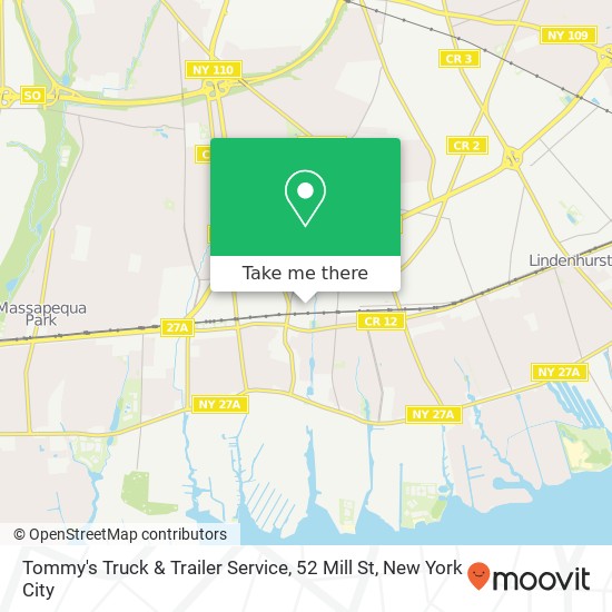 Tommy's Truck & Trailer Service, 52 Mill St map