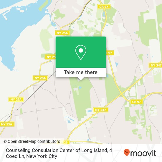 Mapa de Counseling Consulation Center of Long Island, 4 Coed Ln