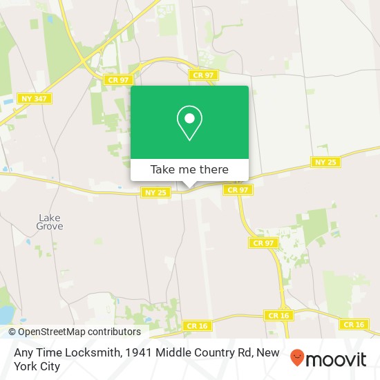 Mapa de Any Time Locksmith, 1941 Middle Country Rd