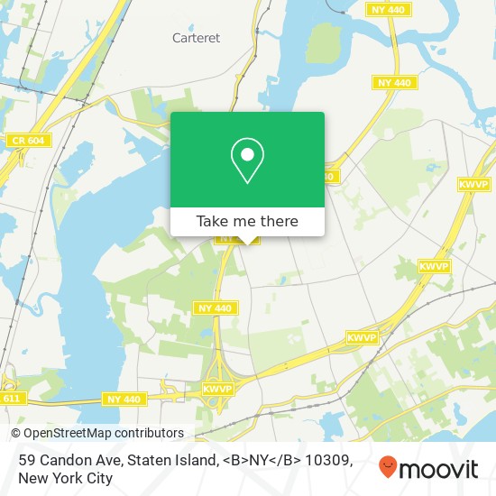 59 Candon Ave, Staten Island, <B>NY< / B> 10309 map