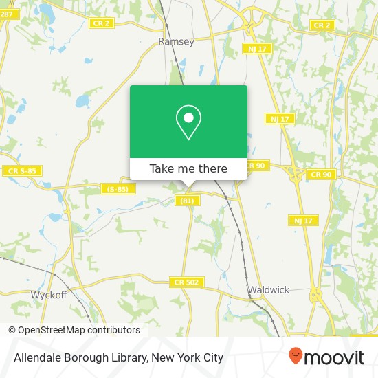 Mapa de Allendale Borough Library