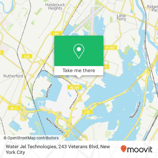 Mapa de Water Jel Technologies, 243 Veterans Blvd