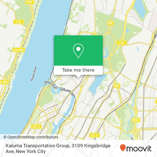 Mapa de Kaluma Transportation Group, 3109 Kingsbridge Ave