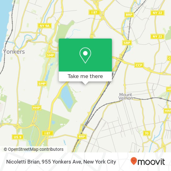 Nicoletti Brian, 955 Yonkers Ave map
