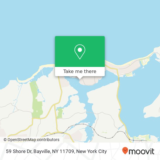 Mapa de 59 Shore Dr, Bayville, NY 11709