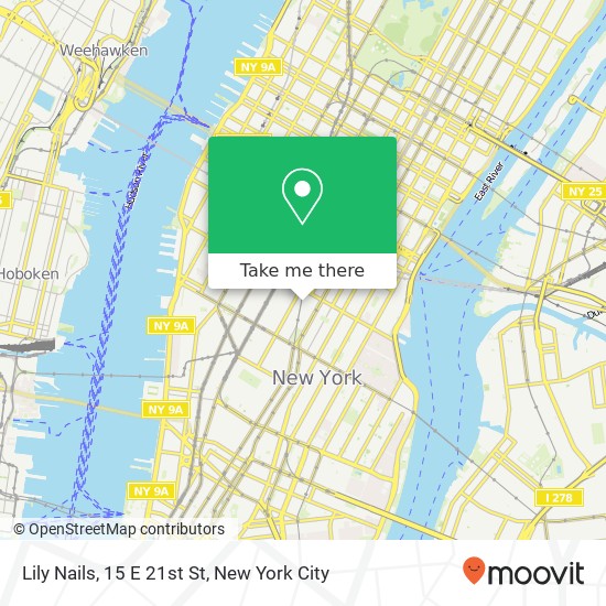 Mapa de Lily Nails, 15 E 21st St