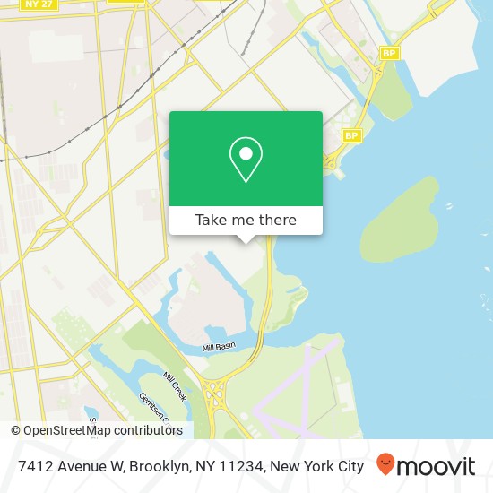 Mapa de 7412 Avenue W, Brooklyn, NY 11234