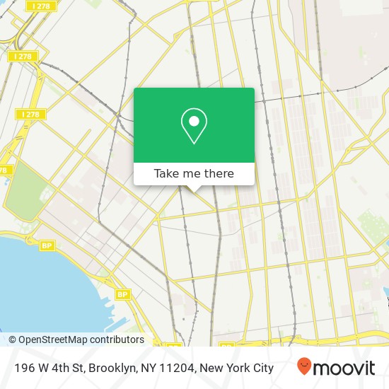 196 W 4th St, Brooklyn, NY 11204 map
