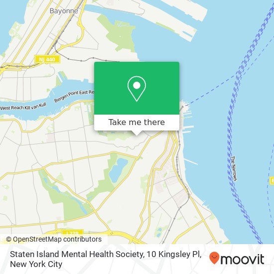 Staten Island Mental Health Society, 10 Kingsley Pl map