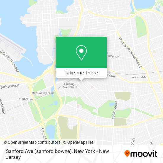 Sanford Ave (sanford bowne) map