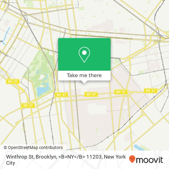 Mapa de Winthrop St, Brooklyn, <B>NY< / B> 11203
