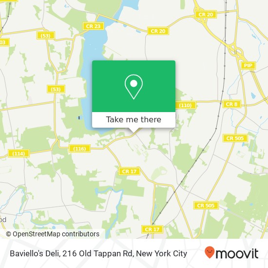 Mapa de Baviello's Deli, 216 Old Tappan Rd