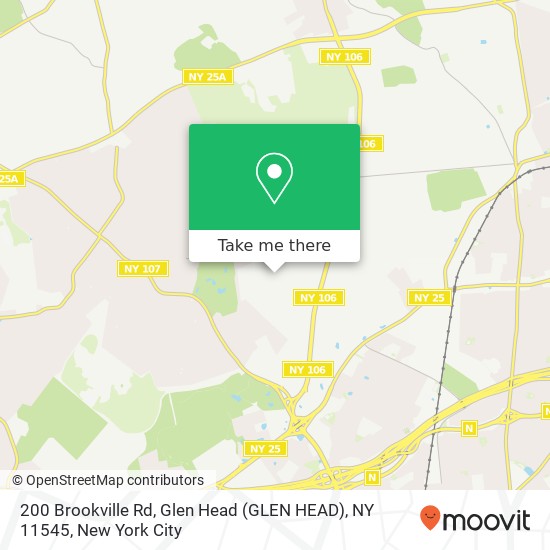 Mapa de 200 Brookville Rd, Glen Head (GLEN HEAD), NY 11545