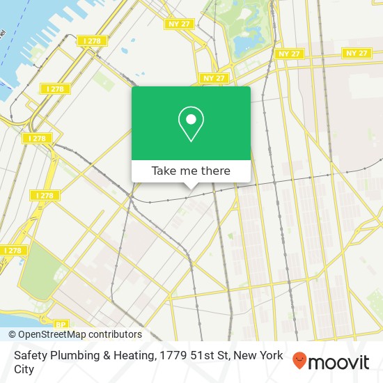 Mapa de Safety Plumbing & Heating, 1779 51st St