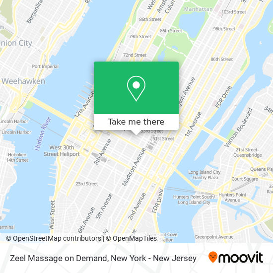Zeel Massage on Demand map