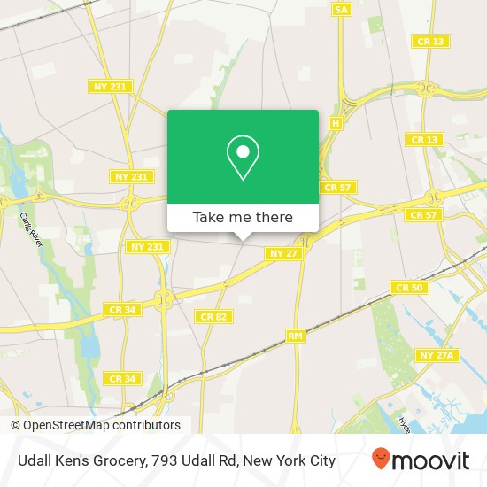 Mapa de Udall Ken's Grocery, 793 Udall Rd