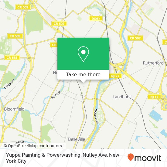 Mapa de Yuppa Painting & Powerwashing, Nutley Ave