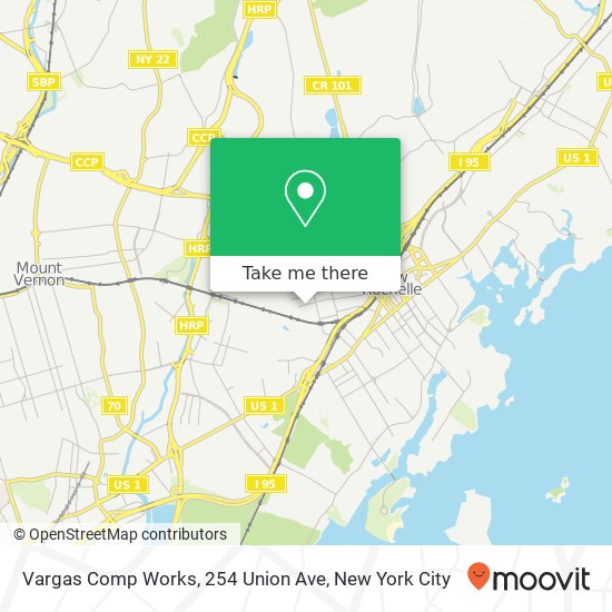 Mapa de Vargas Comp Works, 254 Union Ave